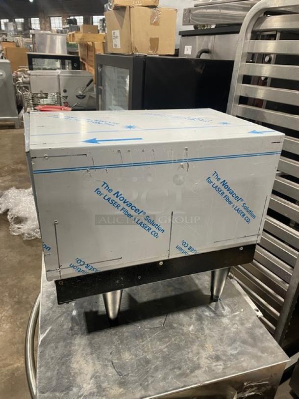 Hatco 2023 Model C-15 commercial stainless steel booster water heater, electric-powered, 240V 3 phase, on legs.