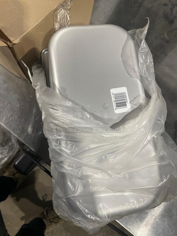 NEW ABC Stainless Steel 1/3-Size 4" Deep Hotel Pan, Model 222034931, wrapped, with barcode on packaging.