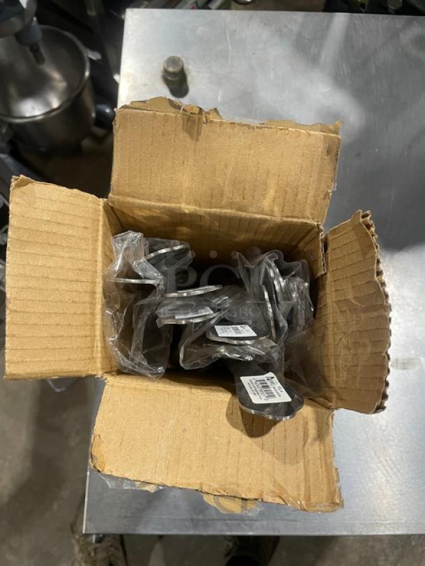 Adcraft FCL-4 stainless steel serving ladles, Kings-Pattern, 4 oz, new in open box. Each ladle sealed in plastic with tags.