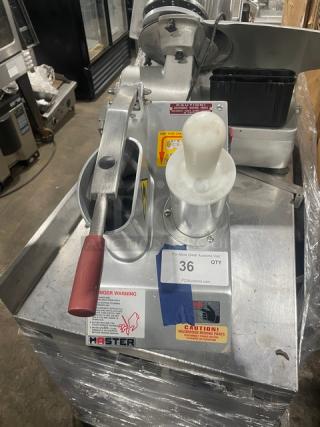 Fleetwood Commercial Stainless Steel Electric Powered Countertop Vegetable Cutter/Slicer/Dicer Food Processor Machine! Model: MASTER SN: D9711821! 115V 1 Phase! On Legs! - Item #1219881