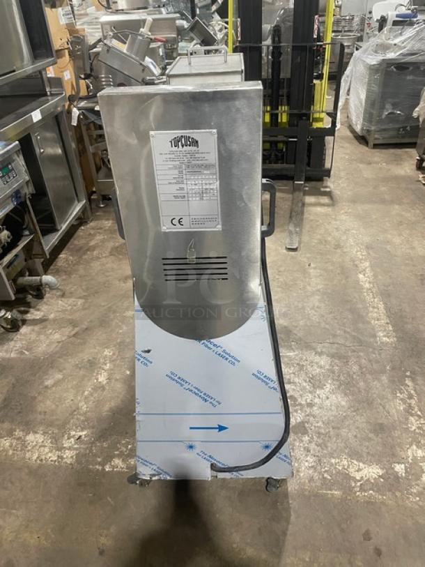 Topcusan P20 stainless steel electric meatball forming machine, model 2021, on casters, good condition, SN: 0003686.