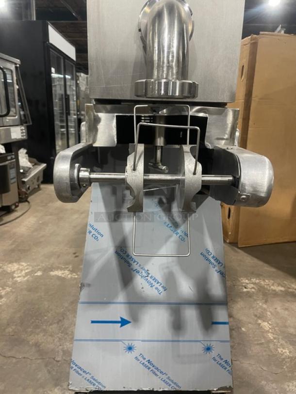 Topcusan P20 stainless steel meatball forming machine, electric-powered, late 2021 model, on casters, SN: 0003686, 220V.