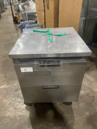 Beverage-Air Commercial Stainless Steel 2-Drawer Undercounter Worktop Refrigerator! Model: WTRD27A SN: 6108905! 115V 1 Phase! On Casters! - Item #1219885