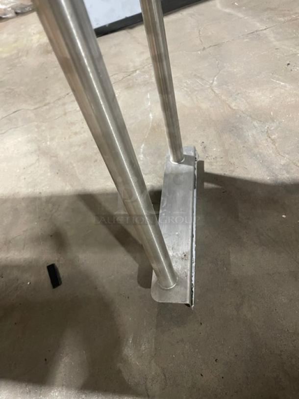 BK Resources stainless steel overhead shelf, model BK-OSS-1236, 36"x12", commercial-grade, durable construction.