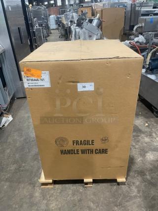 NEW! IN THE BOX! Manitowoc Commercial Stainless Steel Electric Powered Air-Cooled Undercounter Automatic Flake-Style Ice Making Machine/Bin Combo! Model: RF0644A SN: M07540122015! 115V! With Legs! - Item #1219894