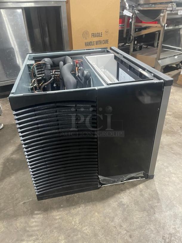 NEW Manitowoc KYT0400W-161 water-cooled ice machine head, stainless steel, scratch-n-dent, 115V, half cube style.