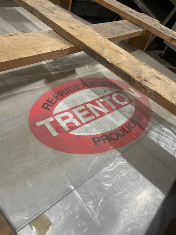 Trenton Refrigeration EH-Line stainless steel condensing unit in crate. Model EH099L6HT3ABR, 208-230V, 3-phase.