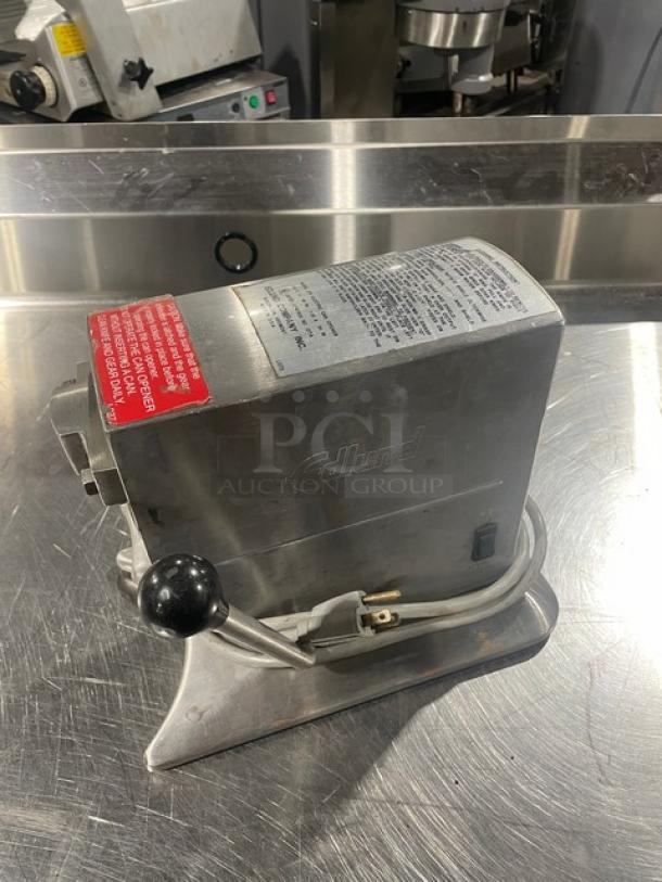 Edlund Model 270 stainless steel electric can opener, 2-speed, heavy-duty, countertop design, 115V, with visible brand marking.