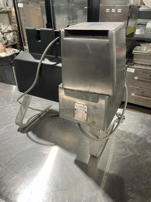 Hobart SteakMaster 403-1 countertop meat tenderizer, stainless steel, electric, model 4031, visible label, used, 115V, 1 phase.