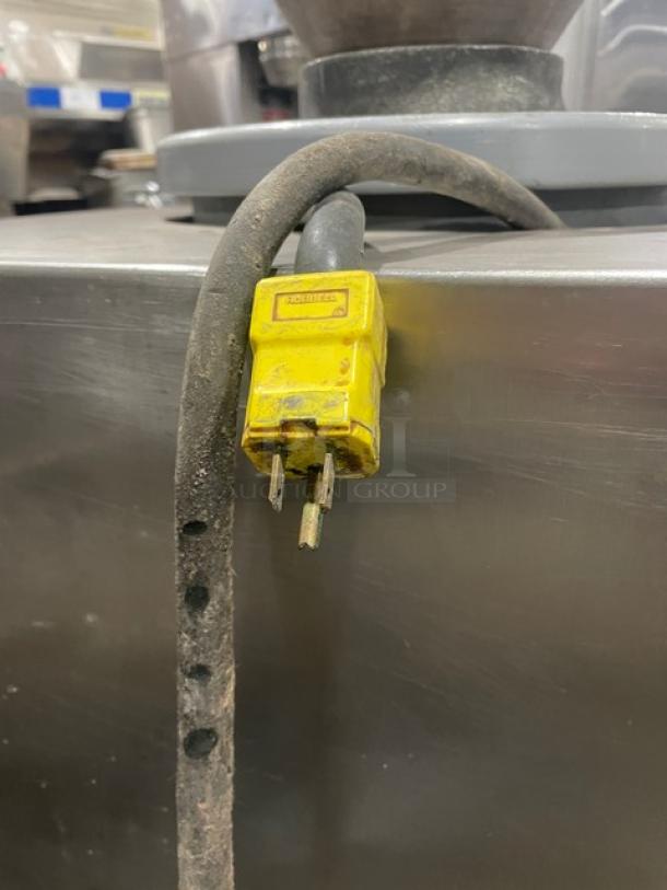 AM Manufacturing Model R900RT dough rounder, stainless steel, electric, 120V 1 Phase, on casters, visible wear on cord.