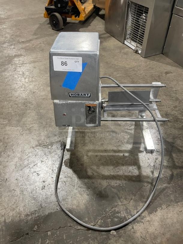 Hobart 403-1 commercial meat tenderizer, stainless steel, countertop model, electric 115V, on legs, SN: 31-1631-544.