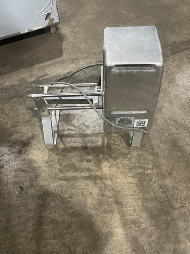 Hobart 403-1 stainless steel meat tenderizer, electric powered, countertop, 115V, 1 phase, on legs, visible labels.