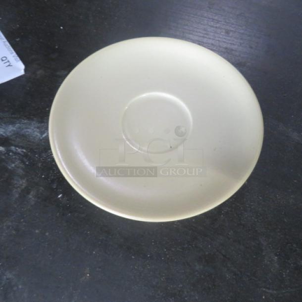NEW Evolution 7-inch saucer, beige, smooth finish. Model 11XBID, mint condition, no visible markings or tags.