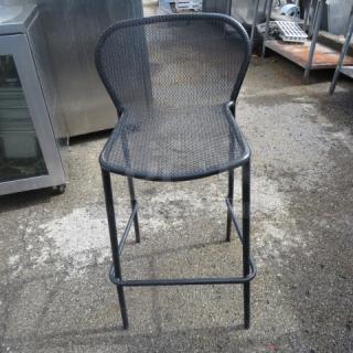 Black Metal Bar Height Patio Chair. 4XBID - Item #1219674