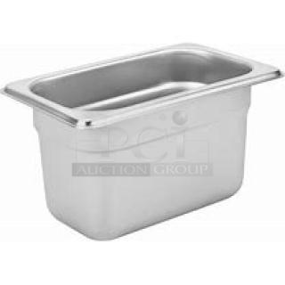 1/9 Size 4 Inch Deep Hotel Pan, stainless steel, durable construction, ideal for commercial kitchens, model 5XBID.