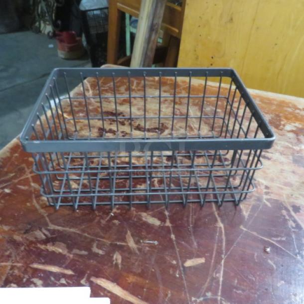 NEW GET Metal Basket, model #WB-964-MG, in excellent condition. Rectangular, sturdy mesh design, ideal for storage.