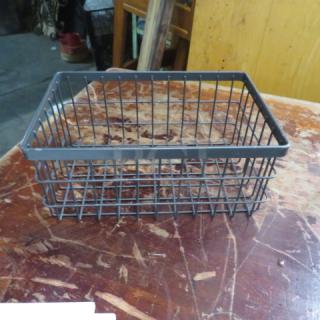 NEW GET Metal Basket #WB-964-MG, rectangular design, sturdy wire construction, excellent condition, ideal for storage.