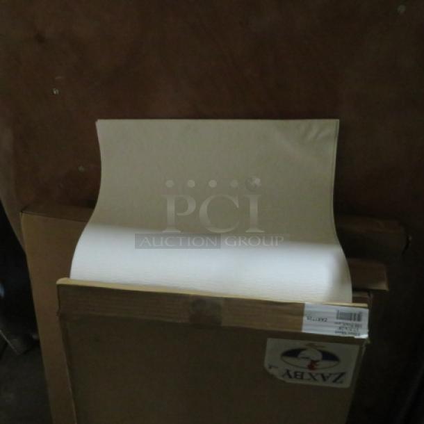 Box of 100 new 17.5x28 filter sheets. Brand label "ZABX" visible. Model 4XBID. Unopened, in excellent condition.