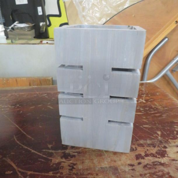 Steelite Fusion Buffet Riser in excellent condition, featuring a sleek, modern design with horizontal slits for versatility.