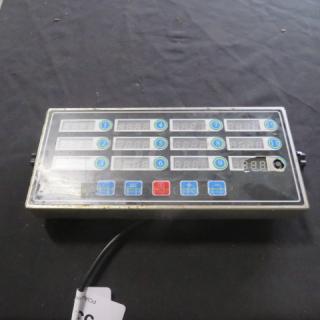 One Calculagraph Multi Channel Timer, Model CAL-12C, features multiple digital displays and control buttons. Good condition.