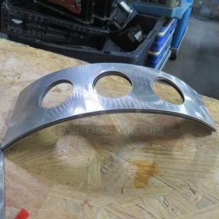 Stainless Steel Flight Holder, model 5XBID, in excellent condition with three circular slots, polished finish.