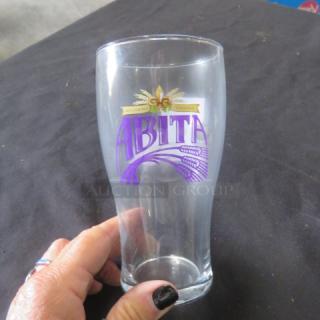 New 16oz Libbey beer glass with Abita logo. Clear glass, excellent condition, perfect for collectors or daily use.