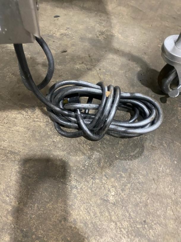 Delfield Salad Ace Series 20 Gal. Salad Dryer, Model SALD-1, electric-powered, on casters, shown with power cord.