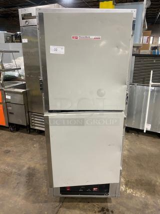 Metro Flavor Hold Series heated holding/proofing cabinet, model C199H1N, on casters, with wide pan slides, 120V.