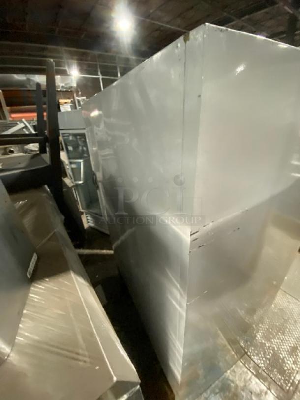 Beverage-Air MT49W commercial stainless steel refrigerator, double glass swing doors, poly coated rack, Model MT49-W.