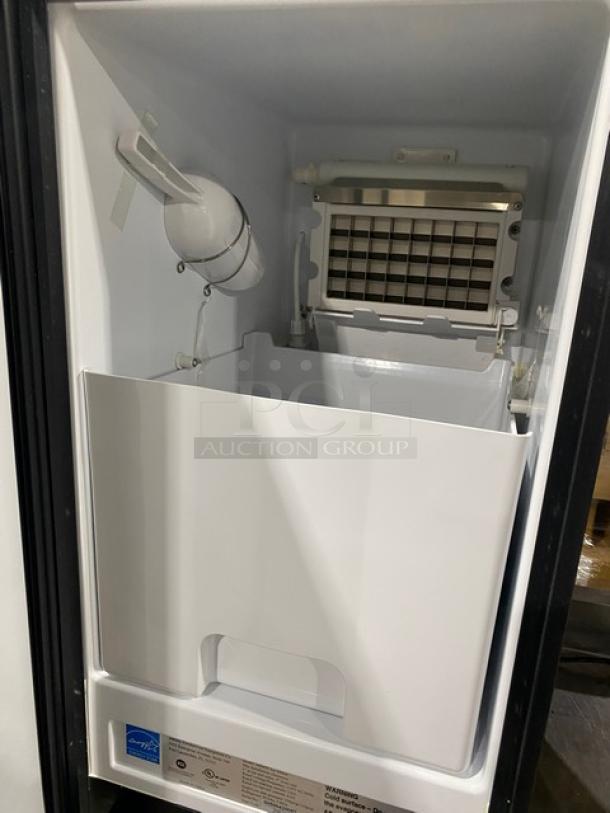 Asbury MIM50 stainless steel ice maker/bin combo, Energy Star certified, includes ice scooper, Model SN: 00500420057.