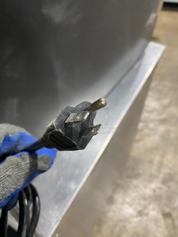 Asbury MIM50 commercial ice maker power cable. Stainless steel, Energy Star certified, includes ice scooper. Model: MIM50 SN: 00500420057.