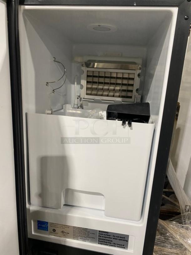 Asbury MIM50P stainless steel ice maker/bin combo, Energy Star certified, 115V, commercial use, visible internal components.