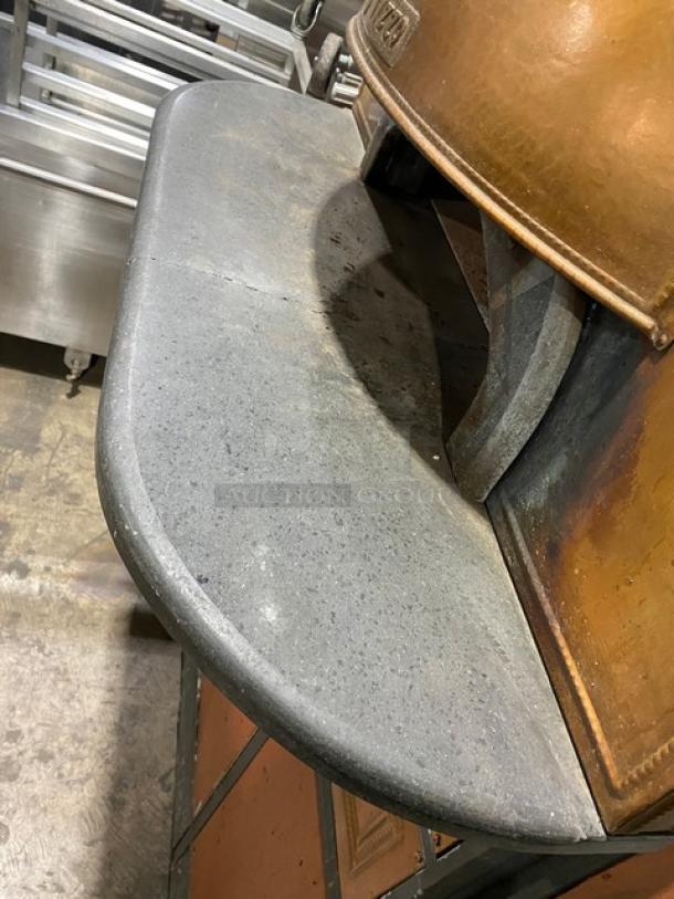 Izzo Forni commercial electric Napoletano pizza oven with copper finish, includes pizza paddles, good condition.