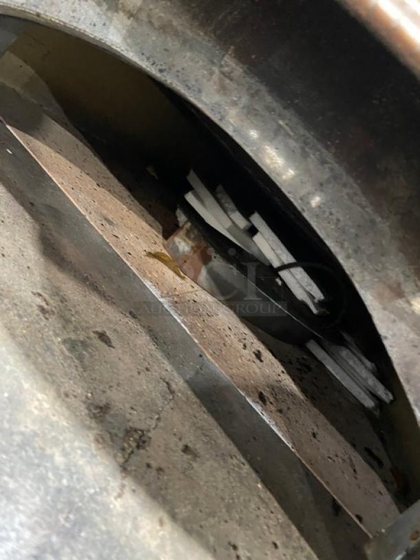 Izzo Forni commercial electric Napoletano pizza oven interior with pizza paddles, showing sturdy build and used condition.