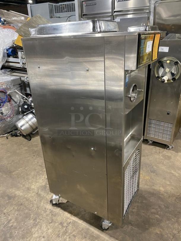Electro Freeze 33S-237 single flavor soft serve machine, stainless steel, on casters, 208-230V 1 phase.