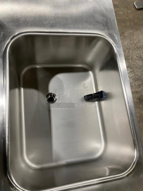 Spaceman stainless steel countertop soft serve machine, Model 6210-C, gravity-fed, 110V, single flavor, on legs.