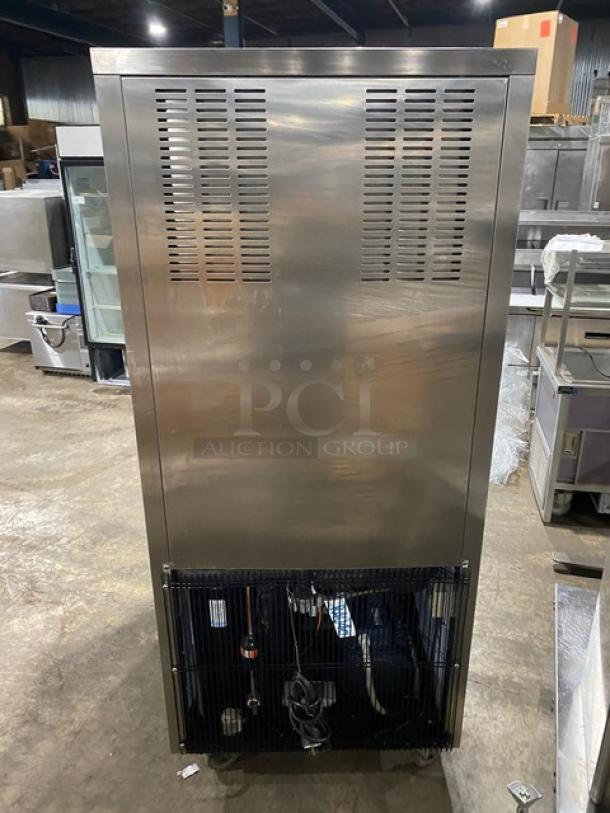 Irinox HC14150 stainless steel blast chiller, single door, electric 208V 3-phase, on casters, good condition.