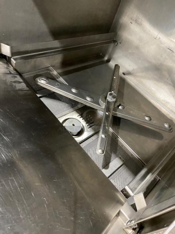 Lamber DSP4PS stainless steel undercounter dishwasher, 2021 model, electric, high-temp, excellent condition, interior view.