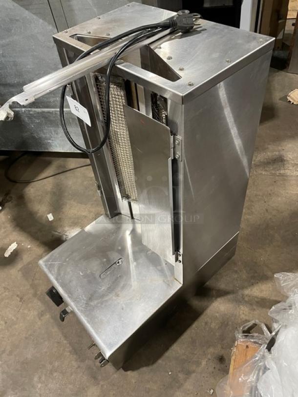 Star Max Series VBG30 gyro broiler, stainless steel, natural gas, 120V 1-phase, on legs, model VBG30 SN: VBG300116A0007.