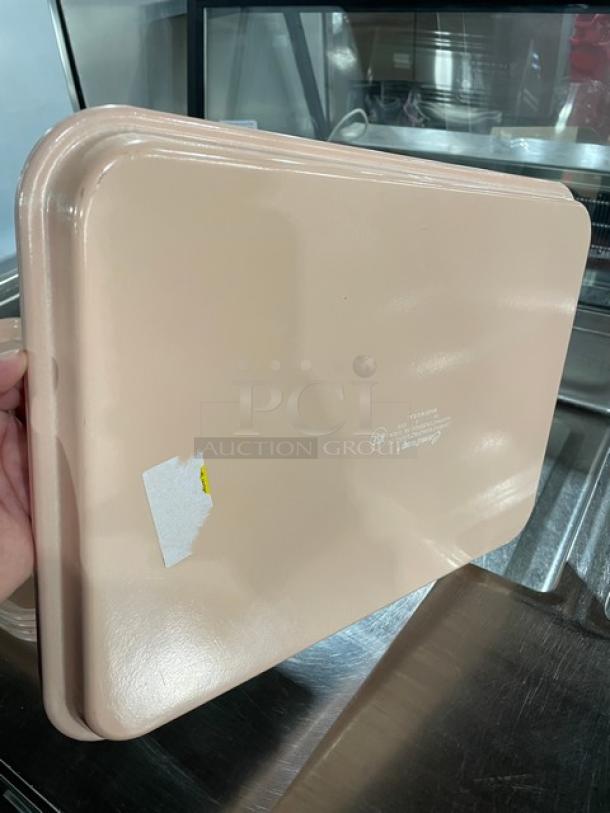 Cambro Camtray Series beige rectangular tray, commercial-grade, new condition, visible label, durable serving surface.