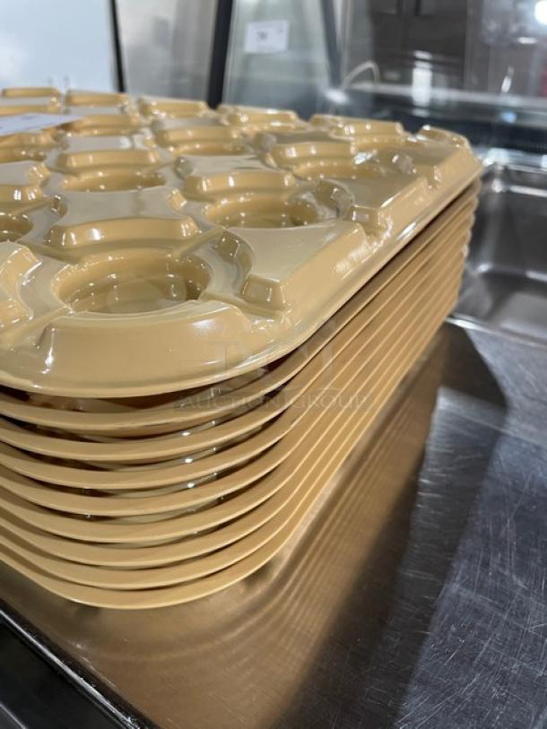 NEW Cambro commercial beige rectangular cup stacker/glass keeper, durable plastic, ideal for organizing.