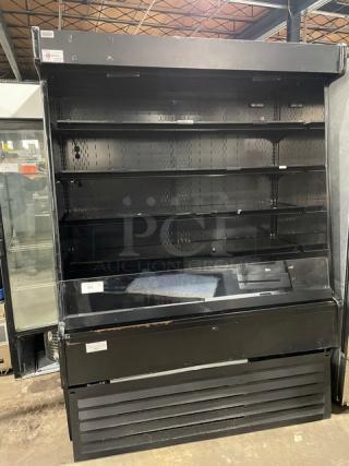 Black Structural Concepts Oasis Series refrigerated display case, model CO5978R. Multi-tier open design, 115/230V, commercial use.