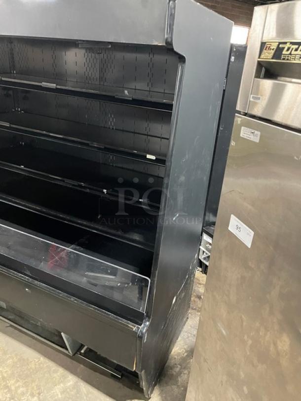 Structural Concepts Oasis CO5978R black refrigerated display case, multi-tier, open grab-n-go. Used condition.