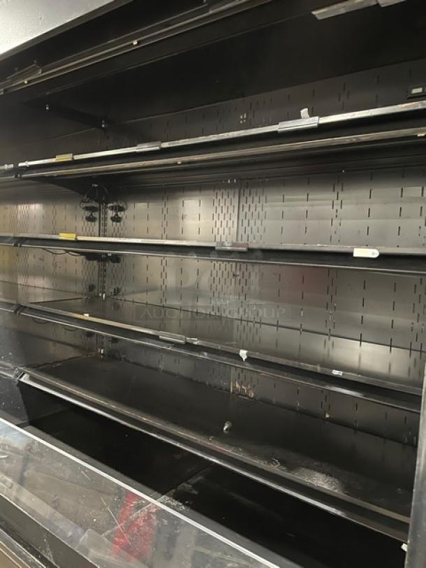 Structural Concepts Oasis CO5978R refrigerated merchandiser, black, multi-tier, open display, 115/230V 1 Phase, SN: 555246.