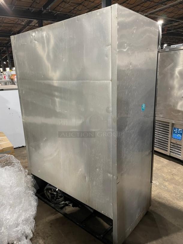 True Commercial Stainless Steel 2 Door Reach-In Freezer, Model T-49F, features poly-coated wired rack, 115V, 1 phase.