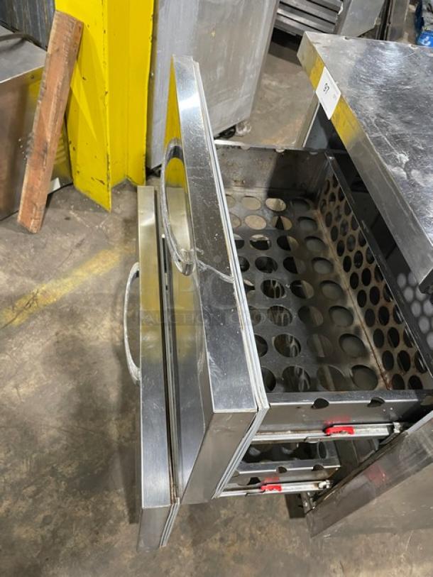 Continental SWF32N stainless steel 2-drawer worktop freezer, 115V, on casters, commercial use, good condition.