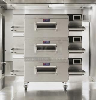 Middleby Marshall CTX DZ33T three-tier infrared conveyor oven, outstanding condition, 208V, fully tested and working.