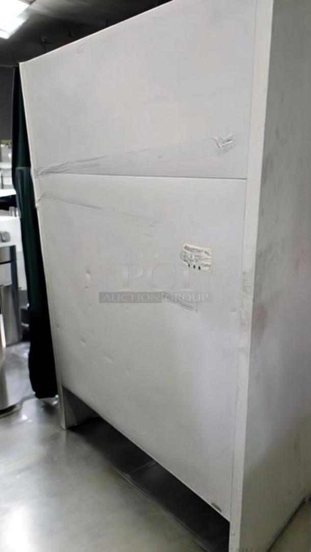 True GDM-45-HC-LD refrigerator, two glass doors, superb condition, 115V, fully tested, back view shown.