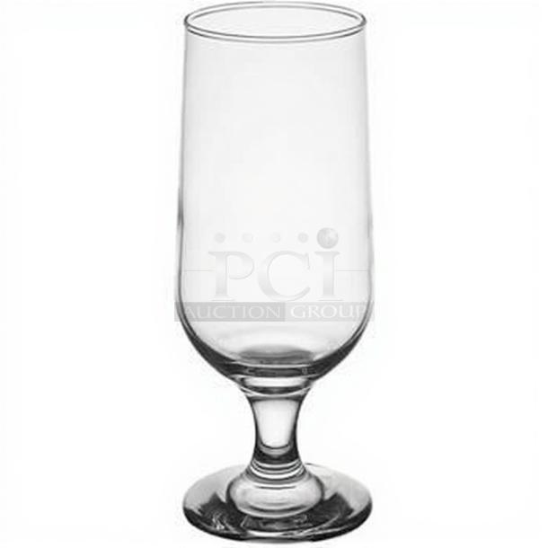 Mint condition Anchor Hocking 2942M Excellency 12 oz. stemmed pilsner glass, case of 36, brand new in box.