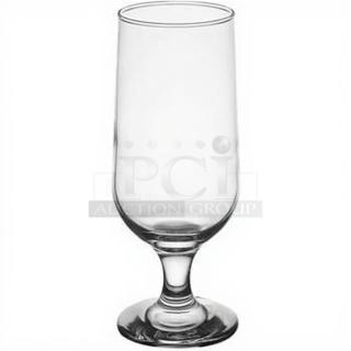 Mint condition Anchor Hocking 2942M Excellency 12 oz. stemmed pilsner glass, case of 36, brand new in box.